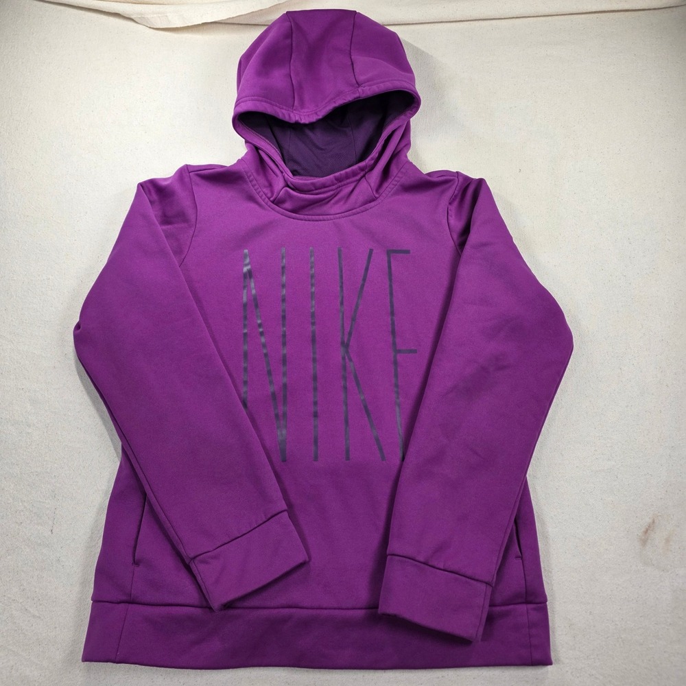 Nike Kids Dri-FIT Purple Graphic Pullover Hoodie Sweatshirt XL H636